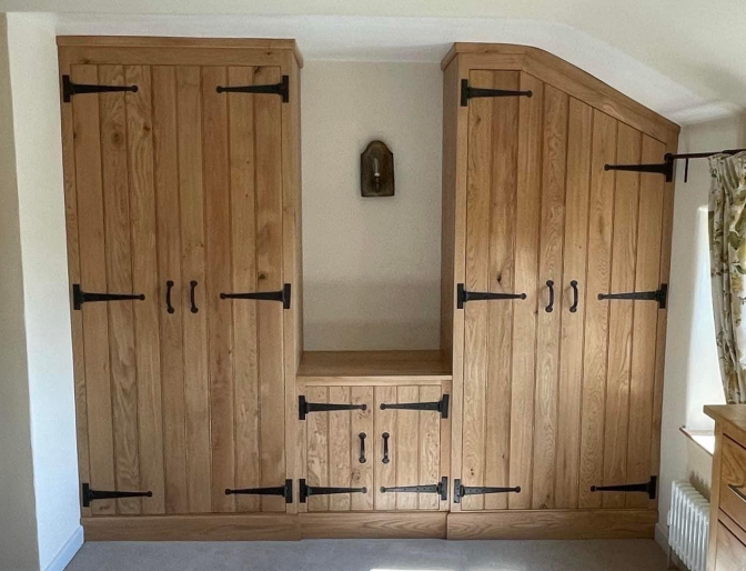 Rustic oak wardrobe